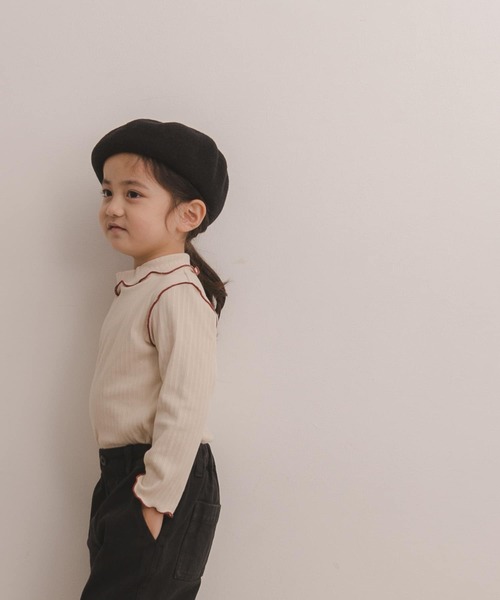 URBAN RESEARCH DOORS（アーバンリサーチドアーズ）の「配色メローリブカットソー(KIDS)（Tシャツ/カットソー・キッズ・ベージュ/グレー・120/105/150/135）」の4枚目の写真