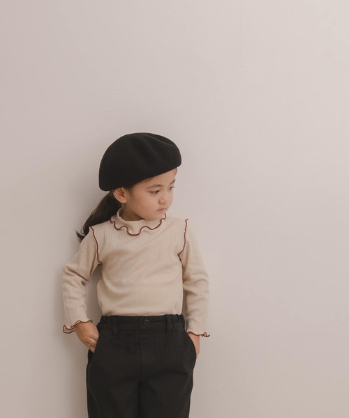 URBAN RESEARCH DOORS（アーバンリサーチドアーズ）の「配色メローリブカットソー(KIDS)（Tシャツ/カットソー・キッズ・ベージュ/グレー・120/105/150/135）」の5枚目の写真