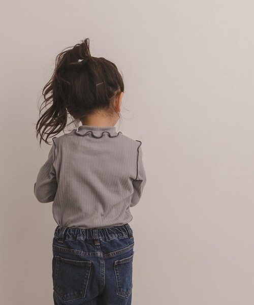 URBAN RESEARCH DOORS（アーバンリサーチドアーズ）の「配色メローリブカットソー(KIDS)（Tシャツ/カットソー・キッズ・ベージュ/グレー・120/105/150/135）」の10枚目の写真