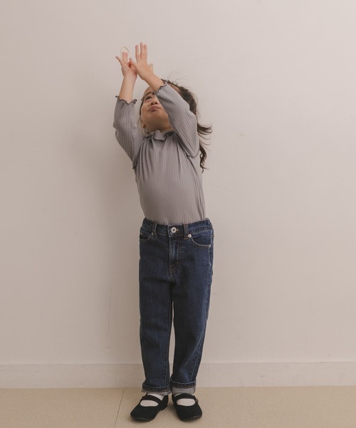 URBAN RESEARCH DOORS（アーバンリサーチドアーズ）の「配色メローリブカットソー(KIDS)（Tシャツ/カットソー・キッズ・ベージュ/グレー・120/105/150/135）」の12枚目の写真