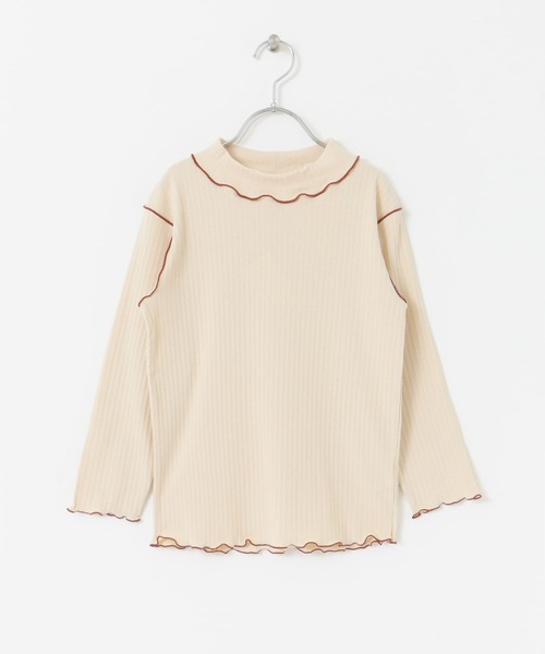 URBAN RESEARCH DOORS（アーバンリサーチドアーズ）の「配色メローリブカットソー(KIDS)（Tシャツ/カットソー・キッズ・ベージュ/グレー・120/105/150/135）」の22枚目の写真