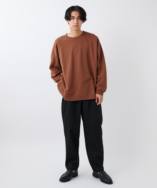 CIAOPANIC(チャオパニック)の「スーパービッグシルエットクルーネックトレーナー/オーバーサイズ(スウェット・メンズ・ブラウン/ブラック・マルチサイズ)」の8枚目の写真