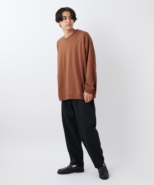 CIAOPANIC(チャオパニック)の「スーパービッグシルエットクルーネックトレーナー/オーバーサイズ(スウェット・メンズ・ブラウン/ブラック・マルチサイズ)」の10枚目の写真