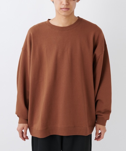 CIAOPANIC(チャオパニック)の「スーパービッグシルエットクルーネックトレーナー/オーバーサイズ(スウェット・メンズ・ブラウン/ブラック・マルチサイズ)」の4枚目の写真