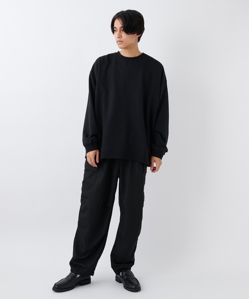 CIAOPANIC(チャオパニック)の「スーパービッグシルエットクルーネックトレーナー/オーバーサイズ(スウェット・メンズ・ブラウン/ブラック・マルチサイズ)」の7枚目の写真