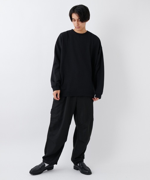 CIAOPANIC(チャオパニック)の「スーパービッグシルエットクルーネックトレーナー/オーバーサイズ(スウェット・メンズ・ブラウン/ブラック・マルチサイズ)」の6枚目の写真