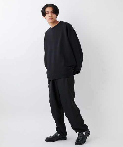 CIAOPANIC(チャオパニック)の「スーパービッグシルエットクルーネックトレーナー/オーバーサイズ(スウェット・メンズ・ブラウン/ブラック・マルチサイズ)」の5枚目の写真