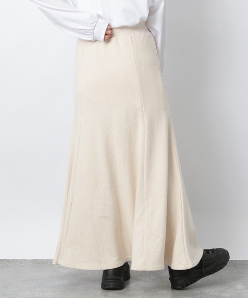 Heather（ヘザー）の「セルフィ―ウラケフレアロングスカート 237203（スカート・レディース・アイボリー/グレー・FREE）」の12枚目の写真