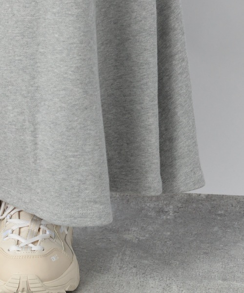 Heather（ヘザー）の「セルフィ―ウラケフレアロングスカート 237203（スカート・レディース・アイボリー/グレー・FREE）」の7枚目の写真