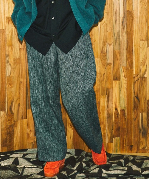 MAISON SPECIAL（メゾンスペシャル）の「《ユニセックスアイテム》マルチファブリック1タックイージープライムワイドパンツ 【MAISON SPECIAL/メゾンスペシャル】（スラックス・メンズ・ピンク/ブルー/カーキ/ブラック/ダークブラック/ブラウン・1/0/2）」の3枚目の写真