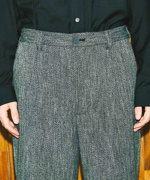 MAISON SPECIAL（メゾンスペシャル）の「《ユニセックスアイテム》マルチファブリック1タックイージープライムワイドパンツ 【MAISON SPECIAL/メゾンスペシャル】（スラックス・メンズ・ピンク/ブルー/カーキ/ブラック/ダークブラック/ブラウン・1/0/2）」の7枚目の写真