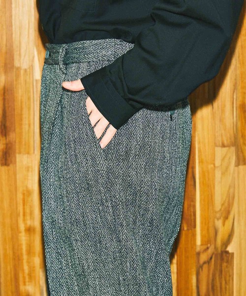 MAISON SPECIAL（メゾンスペシャル）の「《ユニセックスアイテム》マルチファブリック1タックイージープライムワイドパンツ 【MAISON SPECIAL/メゾンスペシャル】（スラックス・メンズ・ピンク/ブルー/カーキ/ブラック/ダークブラック/ブラウン・1/0/2）」の16枚目の写真