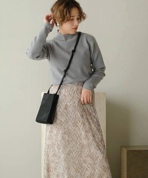 Bab（バブ）の「【WEB限定】プチハイネック長袖ニットトップス（ニット/セーター・レディース・ブラック/グレー/アイボリー/ミント/ベージュ・38）」の15枚目の写真