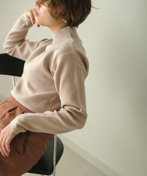 Bab（バブ）の「【WEB限定】プチハイネック長袖ニットトップス（ニット/セーター・レディース・ブラック/グレー/アイボリー/ミント/ベージュ・38）」の18枚目の写真