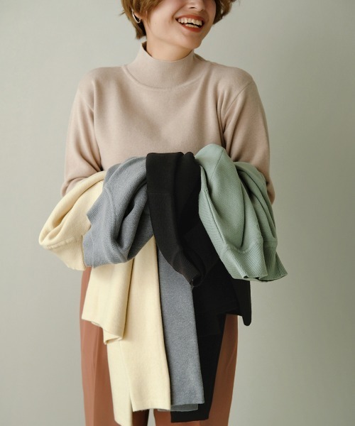 Bab（バブ）の「【WEB限定】プチハイネック長袖ニットトップス（ニット/セーター・レディース・ブラック/グレー/アイボリー/ミント/ベージュ・38）」の22枚目の写真
