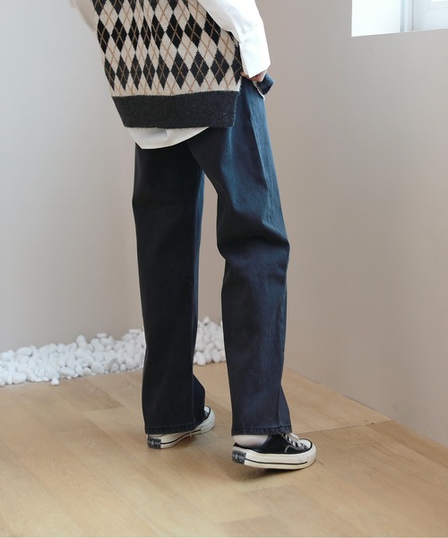 by muni:r（バイ ムニール）の「おすすめ! ハイウエスト ストレート デニム パンツ（デニムパンツ・レディース・グレー/ブルー・MEDIUM/SMALL）」の11枚目の写真