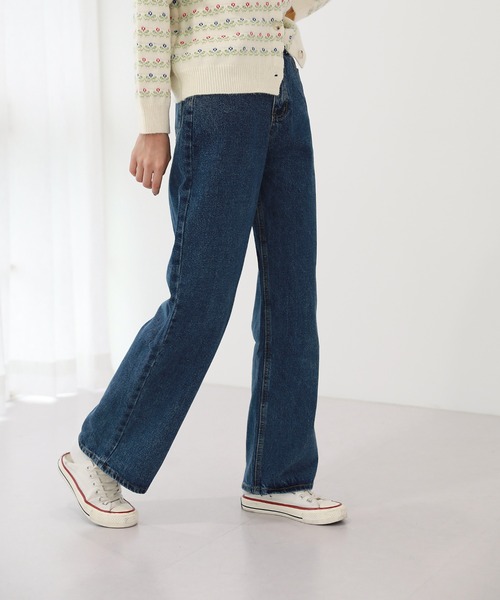 by muni:r（バイ ムニール）の「おすすめ! ハイウエスト ストレート デニム パンツ（デニムパンツ・レディース・グレー/ブルー・MEDIUM/SMALL）」の16枚目の写真