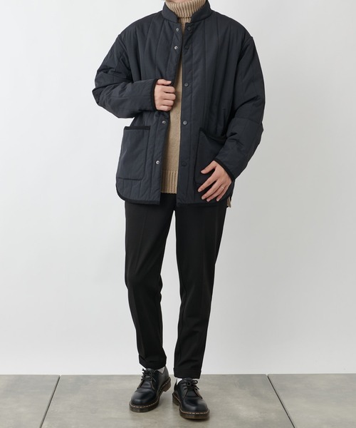 COLONY 2139(コロニートゥーワンスリーナイン)の「イタリアン中綿キルトジャケット (CASHPAD)※ユニセックス対応(ミリタリージャケット・メンズ・ブラック/チャコールグレー・MEDIUM/LARGE/X-LARGE)」の3枚目の写真