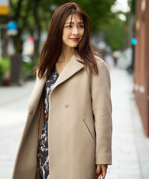 RIVE DROITE（リヴドロワ）の「飽きのこないシンプルなデザイン　マンテコチェスターコート（チェスターコート・レディース・アイボリー/モカ/スカイブルー・FREE）」の11枚目の写真