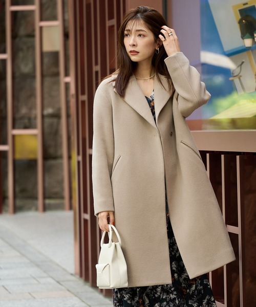 RIVE DROITE（リヴドロワ）の「飽きのこないシンプルなデザイン　マンテコチェスターコート（チェスターコート・レディース・アイボリー/モカ/スカイブルー・FREE）」の15枚目の写真