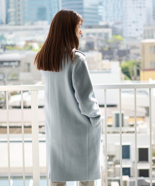 RIVE DROITE（リヴドロワ）の「飽きのこないシンプルなデザイン　マンテコチェスターコート（チェスターコート・レディース・アイボリー/モカ/スカイブルー・FREE）」の16枚目の写真