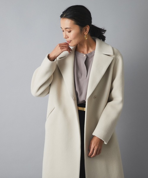 RIVE DROITE（リヴドロワ）の「飽きのこないシンプルなデザイン　マンテコチェスターコート（チェスターコート・レディース・アイボリー/モカ/スカイブルー・FREE）」の21枚目の写真