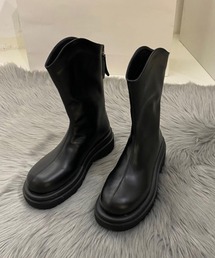 センターラインバックファスナーブーツ