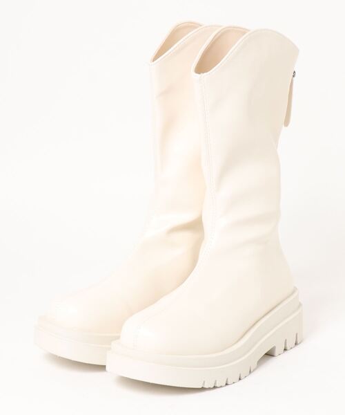 STYLEBLOCK(スタイルブロック)の「センターラインバックファスナーブーツ(ブーツ・レディース・ブラック/ベージュ/カーキ・38/37/39/35/36)」の7枚目の写真