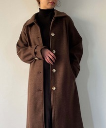 JUNOAH | 袖ベルトステンカラーロングコート(ステンカラーコート)