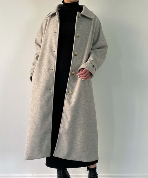 JUNOAH(ジュノア)の「袖ベルトステンカラーロングコート(ステンカラーコート・レディース・ブラック/ブラウン/ターコイズブルー/アイボリー/ブルーグレー・MEDIUM/LARGE/X-LARGE)」の15枚目の写真