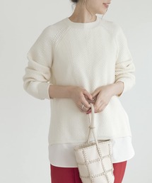 URBAN RESEARCH ROSSO | シャツレイヤードニットプルオーバー(ニット/セーター)