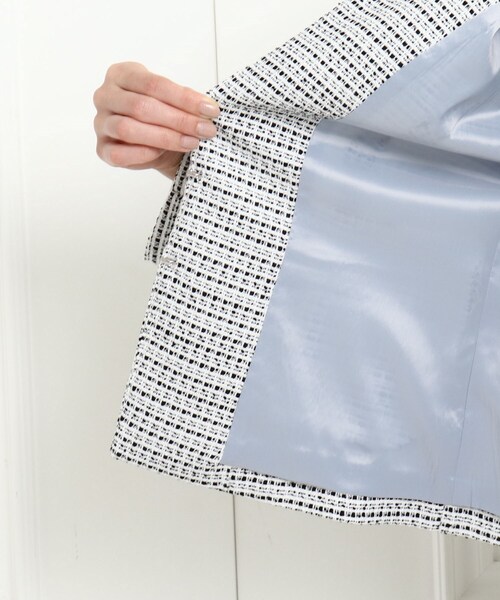 COUP DE CHANCE(クードシャンス)の「◆【フォーマル/入卒/ママスーツ/通勤/日本製】オスカーツィード ストレッチノーカラージャケット(スーツジャケット・レディース・ブラック系3/ネイビー系3・40/38/36/34)」の10枚目の写真