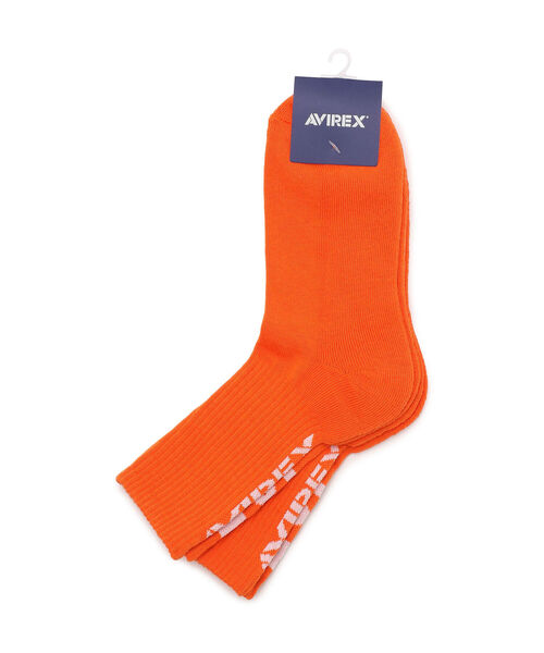 AVIREX（アヴィレックス）の「NYC リブ ソックス / NYC RIB SOCKS / アヴィレックス / AVIREX（ソックス/靴下・メンズ・ホワイト/ブラック/オレンジ・FREE）」の3枚目の写真