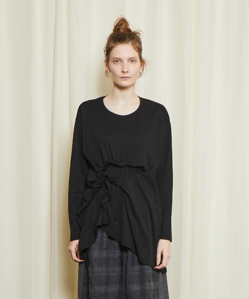 gomme(ゴム)ファインスムース ＦシャーリングＴ gomme（ゴム）の「ファインスムース シャーリングT（Tシャツ