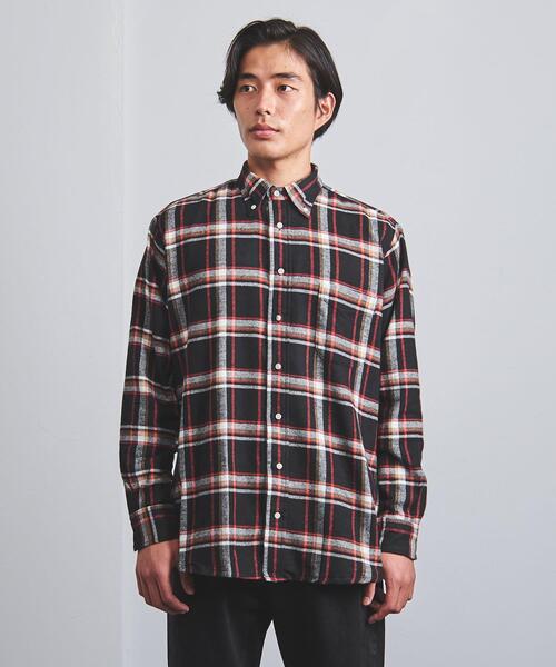 GITMAN VINTAGE(ギットマン ヴィンテージ)の「<GITMAN VINTAGE (ギットマン ビンテージ)> プレイド ボタンダウン シャツ(シャツ/ブラウス・メンズ・ブラック・16/16 1/2/15 1/2/15 )」の2枚目の写真