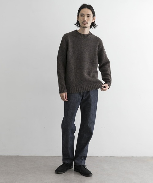 URBAN RESEARCH（アーバンリサーチ）の「3Gミックスメランジクルーネック（ニット/セーター・メンズ・ブラウン系その他/オレンジ系その他/グリーン系その他・MEDIUM/LARGE/SMALL）」の4枚目の写真