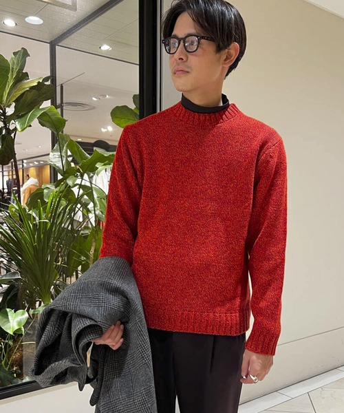 URBAN RESEARCH（アーバンリサーチ）の「3Gミックスメランジクルーネック（ニット/セーター・メンズ・ブラウン系その他/オレンジ系その他/グリーン系その他・MEDIUM/LARGE/SMALL）」の8枚目の写真