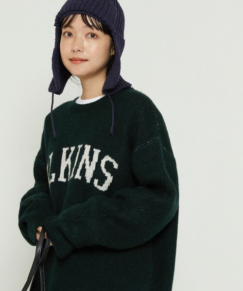 FREAK'S STORE（フリークスストア）の「ビッグロゴニット（ニット/セーター・レディース・オフホワイト/グリーン/ネイビー/ブラック・ﾌﾘ-）」の4枚目の写真
