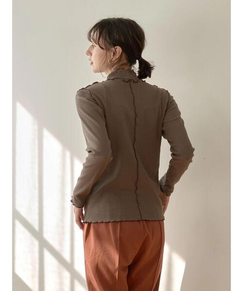 earth music&ecology（アースミュージックアンドエコロジー）の「リブメローカットソー＊（Tシャツ/カットソー・レディース・アイボリー/ブラック/ブルー/モカ・M/S）」の15枚目の写真