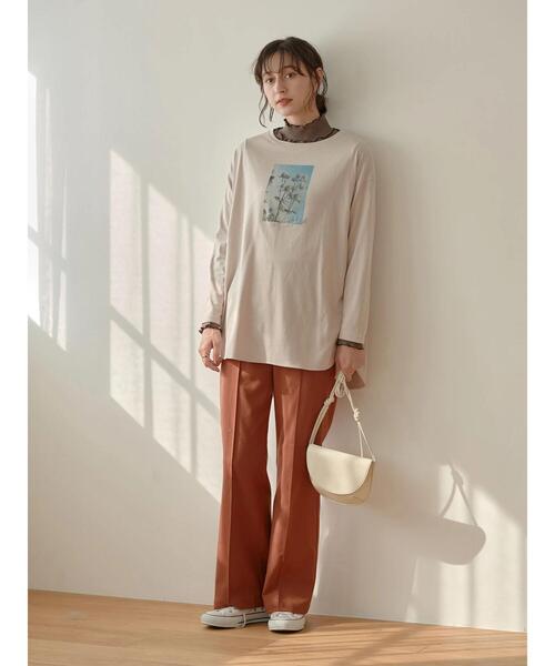 earth music&ecology（アースミュージックアンドエコロジー）の「リブメローカットソー＊（Tシャツ/カットソー・レディース・アイボリー/ブラック/ブルー/モカ・M/S）」の16枚目の写真