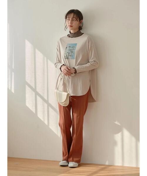 earth music&ecology（アースミュージックアンドエコロジー）の「リブメローカットソー＊（Tシャツ/カットソー・レディース・アイボリー/ブラック/ブルー/モカ・M/S）」の17枚目の写真