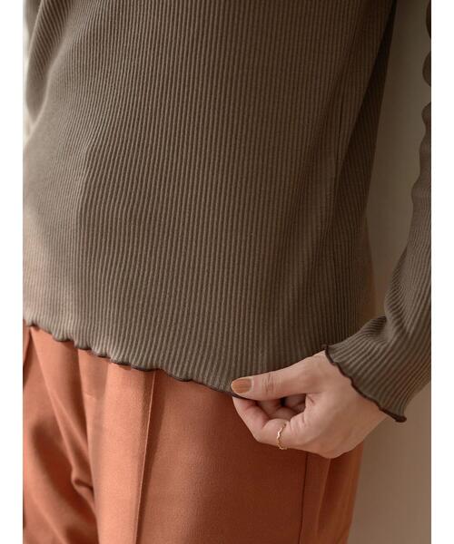 earth music&ecology（アースミュージックアンドエコロジー）の「リブメローカットソー＊（Tシャツ/カットソー・レディース・アイボリー/ブラック/ブルー/モカ・M/S）」の20枚目の写真