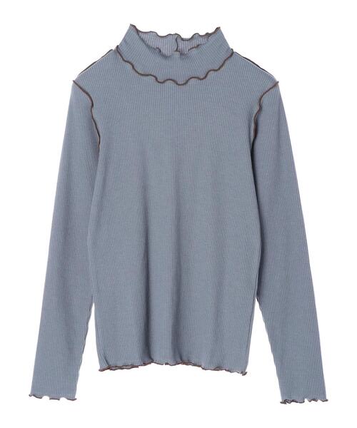 earth music&ecology（アースミュージックアンドエコロジー）の「リブメローカットソー＊（Tシャツ/カットソー・レディース・アイボリー/ブラック/ブルー/モカ・M/S）」の21枚目の写真