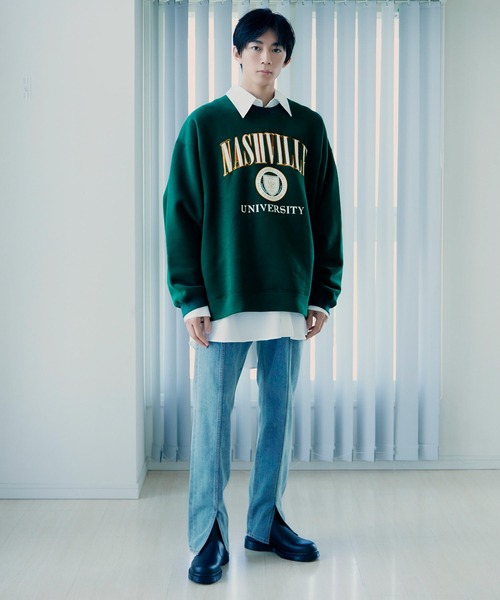 re_k by JUNRED（レクバイジュンレッド）の「re_k by JUNRED / バルーンスリーブBIGスウェット（スウェット・メンズ・ブラック系その他/ライトグレー/ライトグリーン/ブラック系その他2/モスグリーン/グレー・S/M/L/LL）」の8枚目の写真