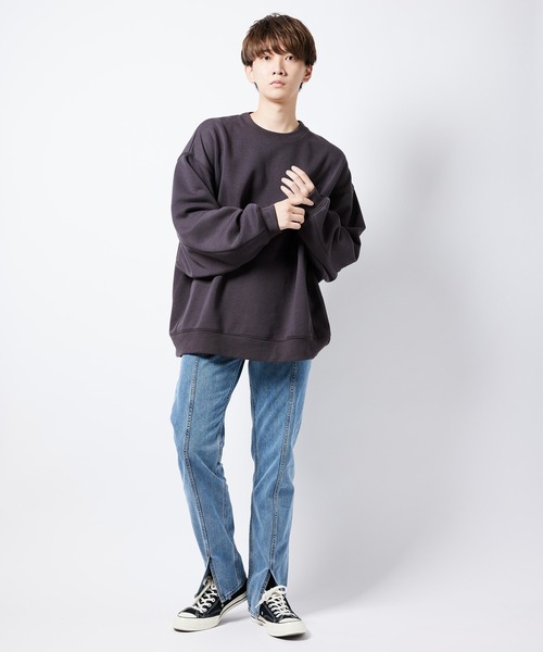 re_k by JUNRED（レクバイジュンレッド）の「re_k by JUNRED / バルーンスリーブBIGスウェット（スウェット・メンズ・ブラック系その他/ライトグレー/ライトグリーン/ブラック系その他2/モスグリーン/グレー・S/M/L/LL）」の17枚目の写真