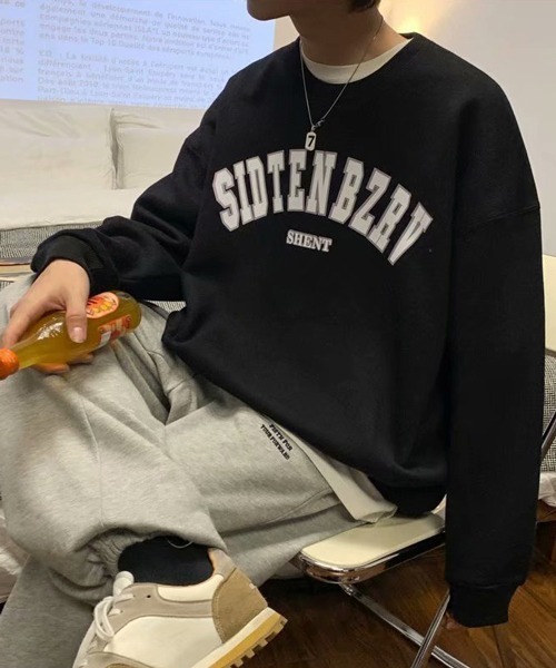 NOWLE(ノウル)の「【NOWLE】カレッジロゴ カラー スウェット(スウェット・メンズ・ブラック/グレー/ホワイト/ブルー・MEDIUM/LARGE/X-LARGE/XX-LARGE)」の6枚目の写真