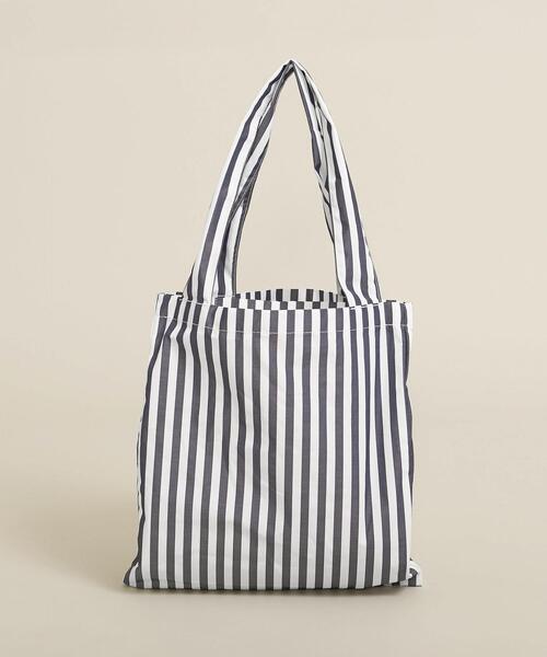 BEAUTY&YOUTH UNITED ARROWS（ビューティーアンドユースユナイテッドアローズ）の「BY ストライプポータブルバッグ ∴（トートバッグ・レディース・ベージュ/ライトブルー/ライトピンク/ネイビー・FREE）」の9枚目の写真