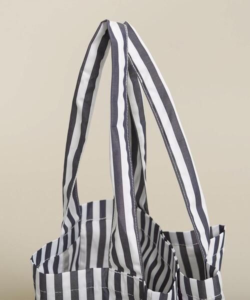 BEAUTY&YOUTH UNITED ARROWS（ビューティーアンドユースユナイテッドアローズ）の「BY ストライプポータブルバッグ ∴（トートバッグ・レディース・ベージュ/ライトブルー/ライトピンク/ネイビー・FREE）」の13枚目の写真