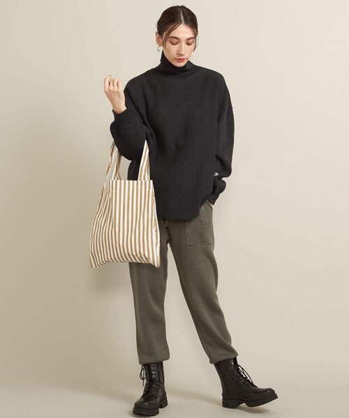 BEAUTY&YOUTH UNITED ARROWS（ビューティーアンドユースユナイテッドアローズ）の「BY ストライプポータブルバッグ ∴（トートバッグ・レディース・ベージュ/ライトブルー/ライトピンク/ネイビー・FREE）」の10枚目の写真