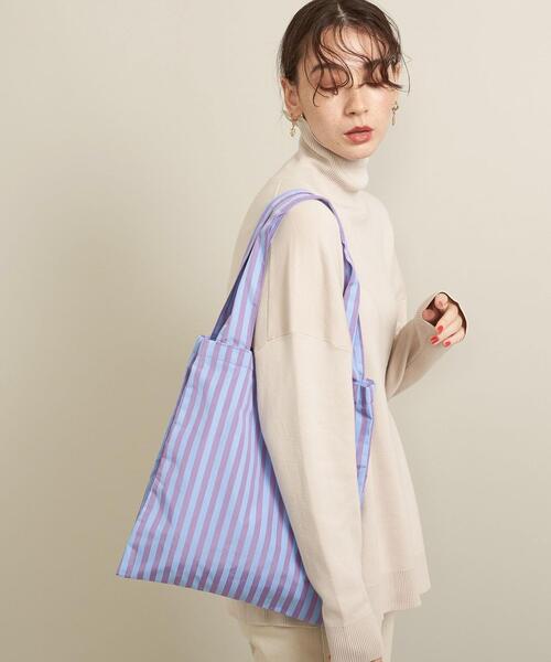 BEAUTY&YOUTH UNITED ARROWS(ビューティーアンドユースユナイテッドアローズ)の「BY ストライプポータブルバッグ ∴(トートバッグ・レディース・ライトピンク/ベージュ/ネイビー/ライトブルー・FREE)」の21枚目の写真